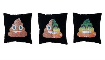Emoji Mermaid Cushion - Paillet pude